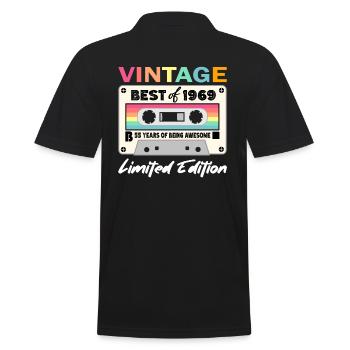 Best of 1969 - zum 55. Geburtstag Limited Edition - Männer Poloshirt - Schwarz - Hinten - Kai (181cm)