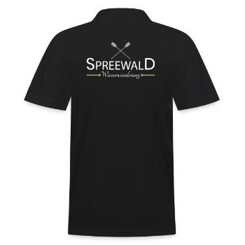 Spreewald Wasserwanderung - Männer Poloshirt - Schwarz - Hinten - Kai (181cm)