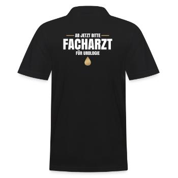 Ab Jetzt Bitte Facharzt Für Urologie - Männer Poloshirt - Schwarz - Hinten - Kai (181cm)