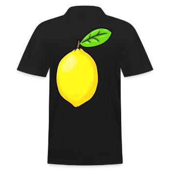 Lemon sour emotion feelings fruit lemons - Men's Polo Shirt - black - Back - Kai (181cm)