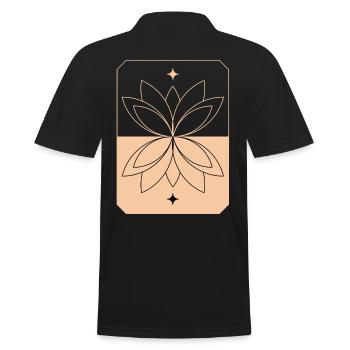 Lotus - Männer Poloshirt - Schwarz - Hinten - Kai (181cm)