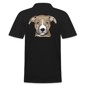 Staffordshire chiot TERRIER - Polo Homme - noir - Dos - Kai (181cm)