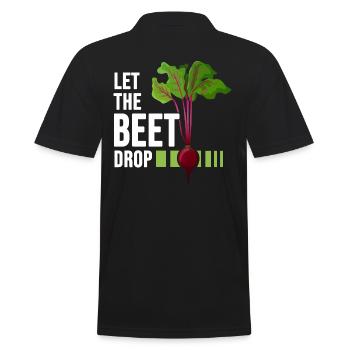 Gärtner vegan rote Beete Bio Gemüsegarten Öko - Männer Poloshirt - Schwarz - Hinten - Kai (181cm)