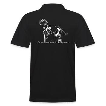 WEIMARANER standing hunting dog hunter dog Wilsigns - Men's Polo Shirt - black - Back - Kai (181cm)