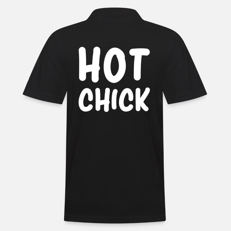 Hot Chick - Männer Poloshirt - Schwarz