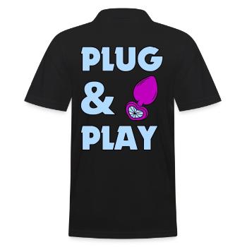 Analsex versautes Geschenk Analverkehr Sex Liebe - Männer Poloshirt - Schwarz - Hinten - Kai (181cm)