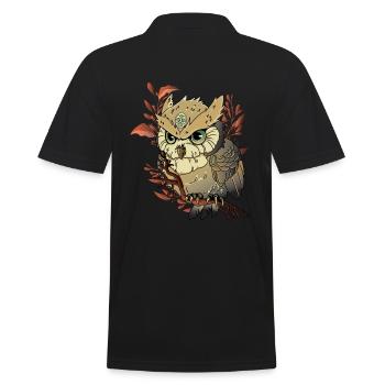 Mystische Eule Eulen Liebhaber schöner Vogel - Männer Poloshirt - Schwarz - Hinten - Kai (181cm)