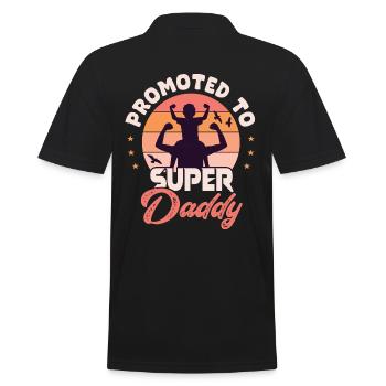 Superdaddy super daddy super dad - Men's Polo Shirt - black - Back - Kai (181cm)