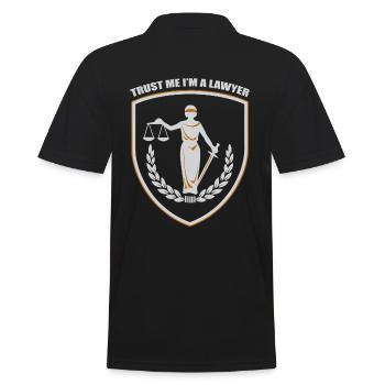 Trust me I'm a lawyer - lawyer gift - Men's Polo Shirt - black - Back - Kai (181cm)