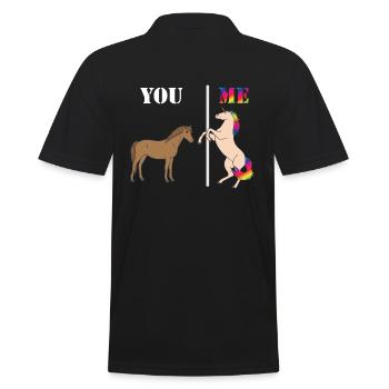 Unicorn Unicorn you and me Dance Pole Gift - Men's Polo Shirt - black - Back - Kai (181cm)