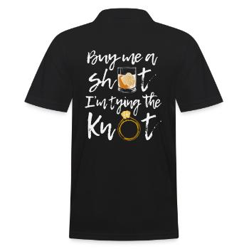 Groom man Buy me a shot I'm tying the knot - Men's Polo Shirt - black - Back - Kai (181cm)
