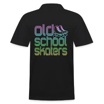 Roller Skates Old School Skaters - Men's Polo Shirt - black - Back - Kai (181cm)