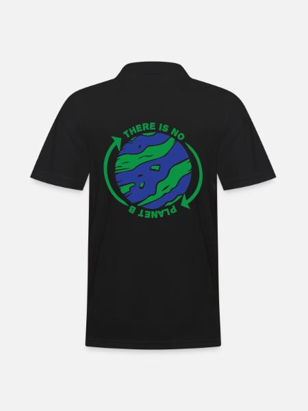 THERE IS NO PLANET B - Men's Polo Shirt - black