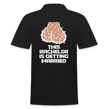 This Bachelor is Getting Married - Männer Poloshirt - Schwarz - Hinten - Kai (181cm)