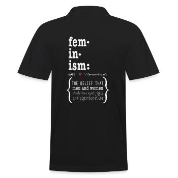 Feminism feminist gift - Men's Polo Shirt - black - Back - Kai (181cm)