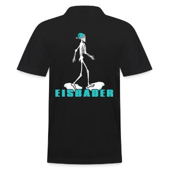 Eisbader Winterschwimmen am Eisloch Puddelmütze - Männer Poloshirt - Schwarz - Hinten - Kai (181cm)