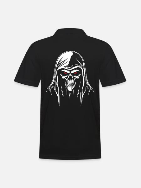 Grim Reaper Head - Men's Polo Shirt - black