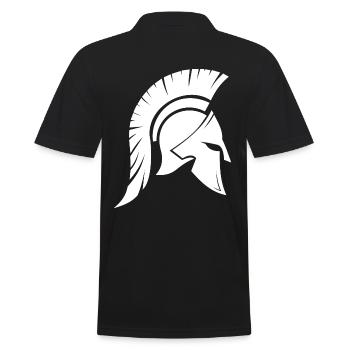 Spartaner - Design - Männer Poloshirt - Schwarz - Hinten - Kai (181cm)