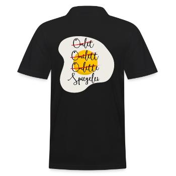 Omelette - oeuf au plat - Polo Homme - noir - Dos - Kai (181cm)