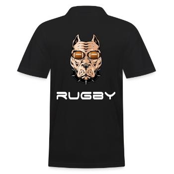 rugby rugbyspieler rugbyverein rugby-union - Männer Poloshirt - Schwarz - Hinten - Kai (181cm)