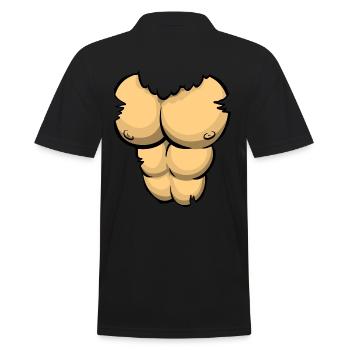 Gorilla Costume Gorilla Chest - Men's Polo Shirt - black - Back - Kai (181cm)