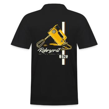 Rührgerät RG28 Kult Mixer der DDR Retro Ostalgie - Männer Poloshirt - Schwarz - Hinten - Kai (181cm)
