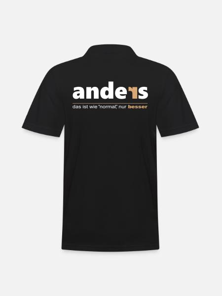 Anders ist wie "normal", nur besser. Sei du selbst - Männer Poloshirt - Schwarz