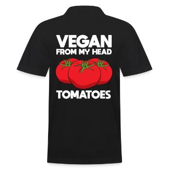 Lustiger Veganer Veganer Aktivist - Männer Poloshirt - Schwarz - Hinten - Kai (181cm)