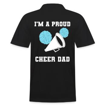 Stolzer Cheerleader-Vater Cheerleader - Männer Poloshirt - Schwarz - Hinten - Kai (181cm)