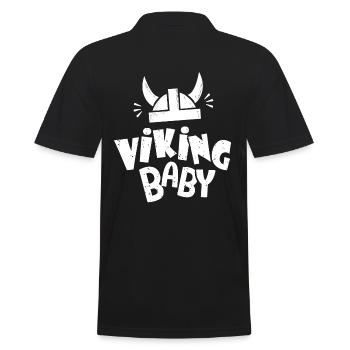 vikinger baby bébé danemark suéde norvége finlande - Polo Homme - noir - Dos - Kai (181cm)