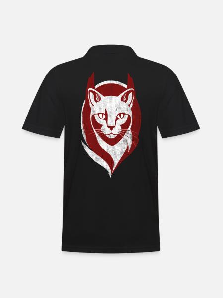 Cool Cat Logo Katt Kattunge - Pikétröja herr - svart