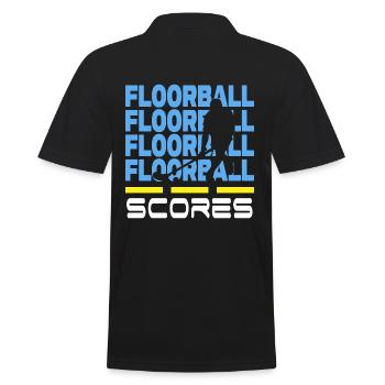 Floorball floorball player bandy-score - Men's Polo Shirt - black - Back - Kai (181cm)