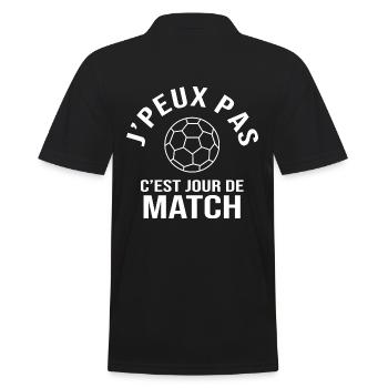 handball je peux pas c est match handball - Polo Homme - noir - Dos - Kai (181cm)
