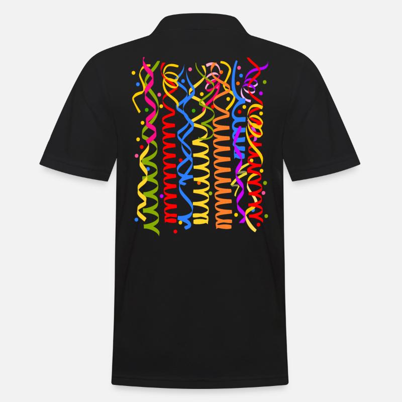 Karneval Fasching Kostüm Silvester Luftschlangen - Männer Poloshirt - Schwarz