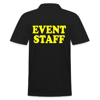 Event staff - Männer Poloshirt - Schwarz - Hinten - Kai (181cm)