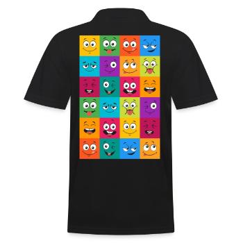 Motivation - Männer Poloshirt - Schwarz - Hinten - Kai (181cm)
