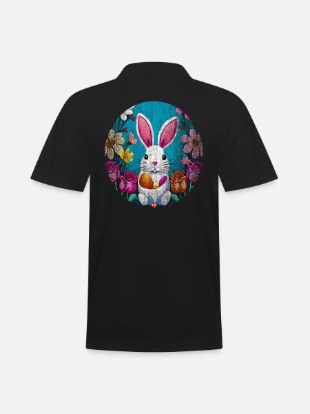 Great Easter motif - Men's Polo Shirt - black