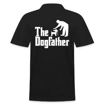 The Dogfather das Herrchen - Männer Poloshirt - Schwarz - Hinten - Kai (181cm)