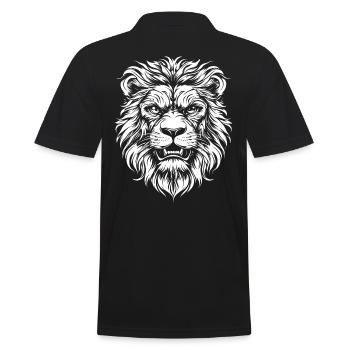 Portrait de lion, faune, Afrique, animaux - Polo Homme - noir - Dos - Kai (181cm)