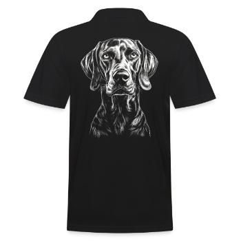 Weimaraner Portrait Hunting Dog Hunting Dogs Dogs - Men's Polo Shirt - black - Back - Kai (181cm)