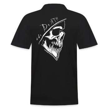 Der Tod - Männer Poloshirt - Schwarz - Hinten - Kai (181cm)