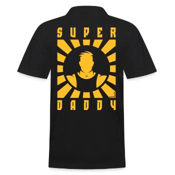 Super Daddy (Papa / Papa / Rayonnant / Blanc) - Polo Homme - noir - Dos - Kai (181cm)