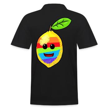 Citron LBGT Rainbow East Fruits Citrons - Polo Homme - noir - Dos - Kai (181cm)