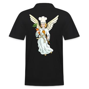 Angel Cook Heavenly Cooking Cook Cooks Cooking Coast - Men's Polo Shirt - black - Back - Kai (181cm)