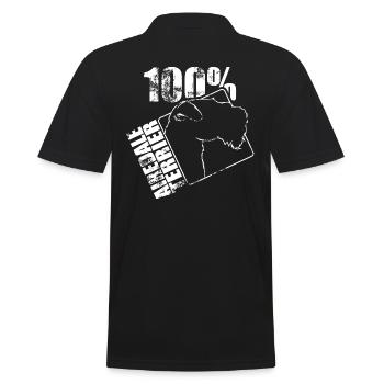 AIREDALE TERRIER 100 WILSIGNS - Männer Poloshirt - Schwarz - Hinten - Kai (181cm)