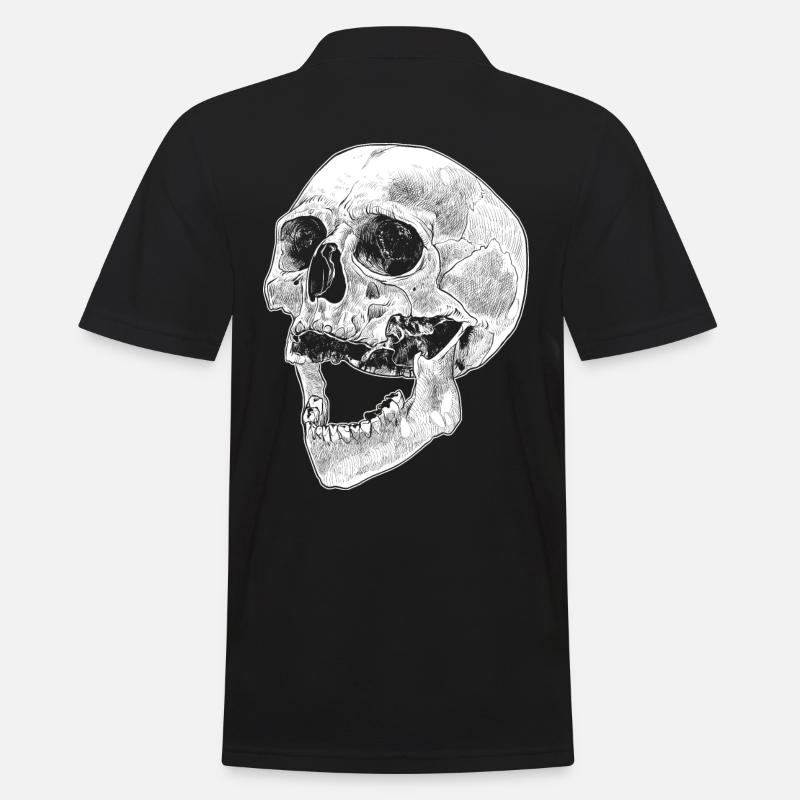Skull skull bones Gothic - Men's Polo Shirt - black