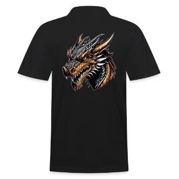 Portrait d'un dragon - Polo Homme - noir - Dos - Kai (181cm)