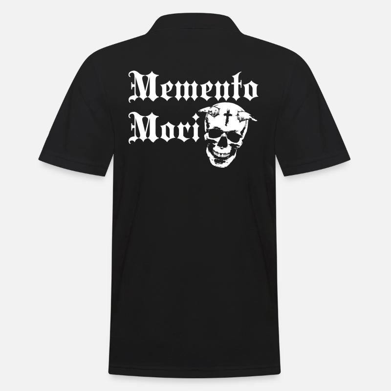 Memento Mori - Männer Poloshirt - Schwarz