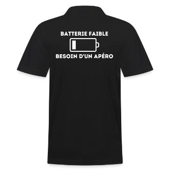 Teeshirt Comique Homme Humour Apero - Polo Homme - noir - Dos - Kai (181cm)