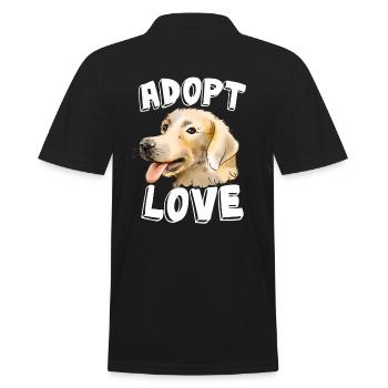 Adopter Dog Love Golden Retriever Mes Chiens - Polo Homme - noir - Dos - Kai (181cm)